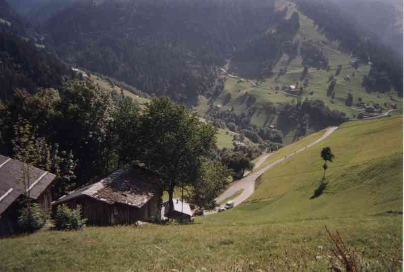 Ziedende vaart
Fre, Johan en Warre in de afdaling van de Col du Pre
