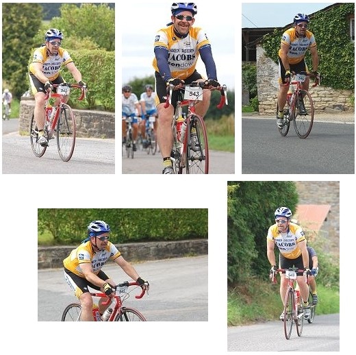 Bert van de partij
Alhoewel hij dit jaar niet veel op de fiets zat, was Bert toch van de partij en voor de foto kan er dan natuurlijk een lachske af. Zijn PR verzorgt hij natuurlijk wel!
