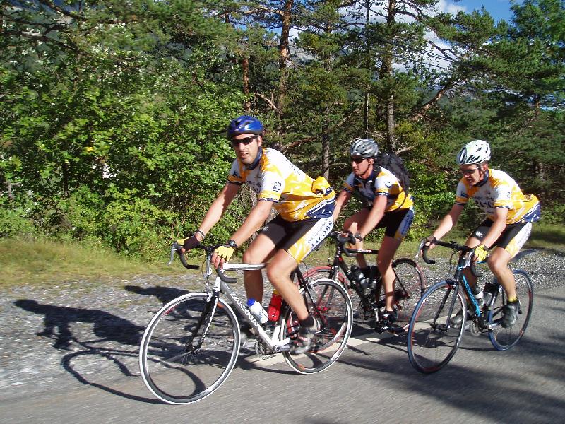 Koen leidt de Nissorap-express op de Col de St-Jean