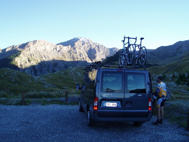 Boven op de Col de Vars