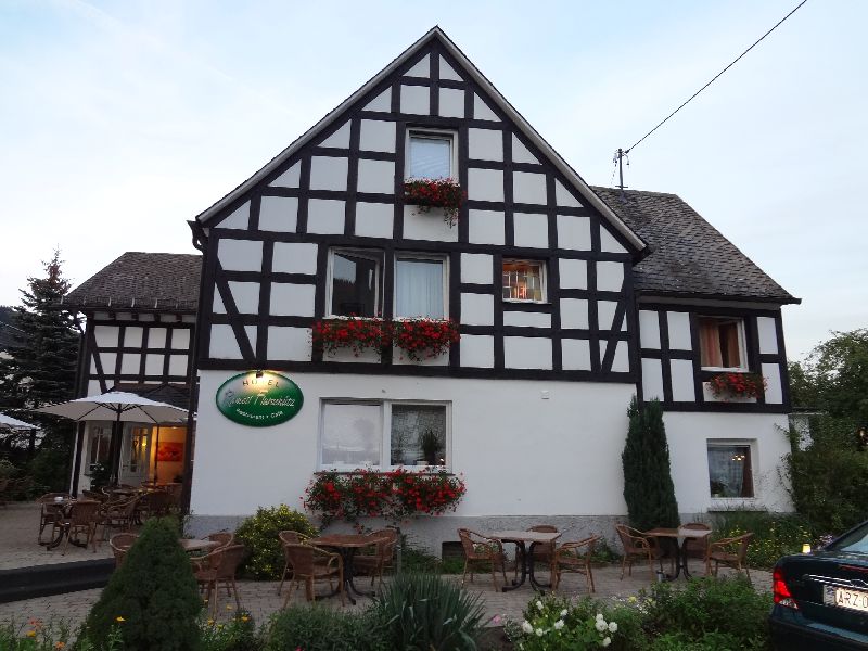 het hotel lang voor
