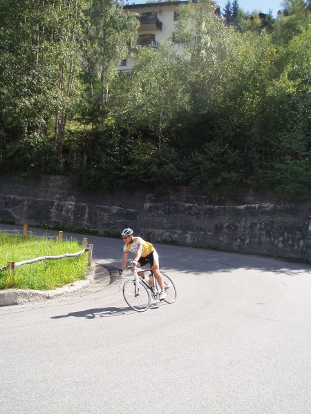 Gere met remmen
Gere in de afdaling van Bormio 2000
